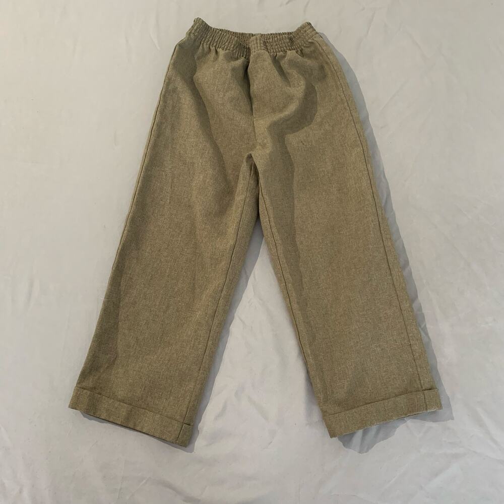 khaki/olive wide-leg pull-on pants (Size 4T)